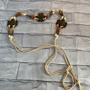 Vintage brass floral women’s belt